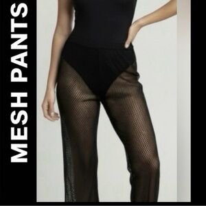 MESH - Black Mesh Pants Size Have XL New With Out Tags